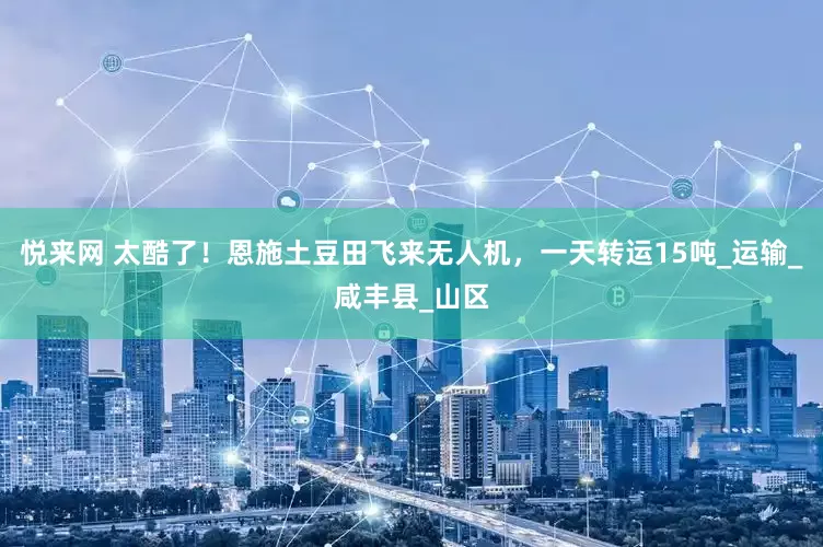 悦来网 太酷了！恩施土豆田飞来无人机，一天转运15吨_运输_咸丰县_山区